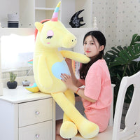 Licorne géante, énorme peluche coussin Licorne 60 et 140 cm