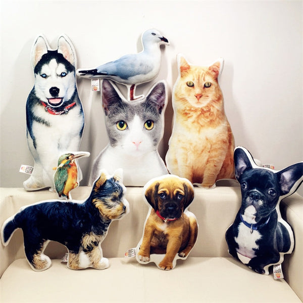 Coussin personnalisé 3D avec photo et forme de votre animal ! Peluche 20 à  90cm