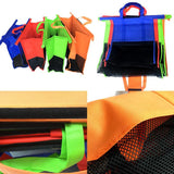 4 sacs réutilisables multicolores adaptables au caddie pour faire les courses !