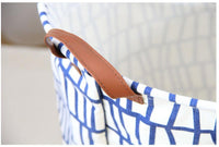 Panier à linge sale souple noir et blanc, sac de rangement, 50x40cm