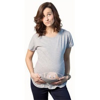 Tee shirt humoristique pour femme enceinte avec bébé sur le ventre