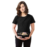 Tee shirt humoristique pour femme enceinte avec bébé sur le ventre