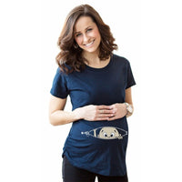 Tee shirt humoristique pour femme enceinte avec bébé sur le ventre