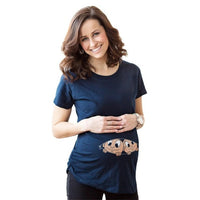 Tee shirt humoristique pour femme enceinte avec bébé sur le ventre
