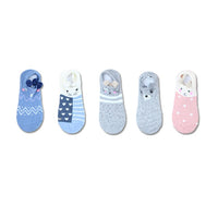 Lot de 5 paires de chaussettes femmes 3D animaux avec oreilles