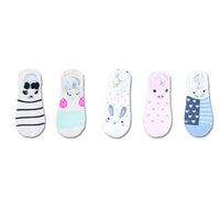 Lot de 5 paires de chaussettes femmes 3D animaux avec oreilles