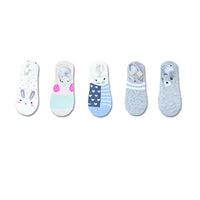 Lot de 5 paires de chaussettes femmes 3D animaux avec oreilles