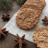 Rouleau à pâtisserie de noël ! Formes rennes sapins de noël sur biscuits pâte