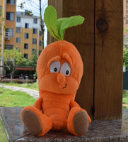 Peluches fruits et légumes, banane, poire, pomme, brocoli, champignon, citron, fraise etc
