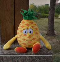 Peluches fruits et légumes, banane, poire, pomme, brocoli, champignon, citron, fraise etc