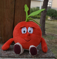 Peluches fruits et légumes, banane, poire, pomme, brocoli, champignon, citron, fraise etc