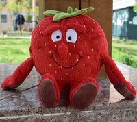 Peluches fruits et légumes, banane, poire, pomme, brocoli, champignon, citron, fraise etc