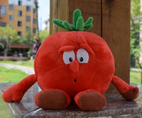 Peluches fruits et légumes, banane, poire, pomme, brocoli, champignon, citron, fraise etc