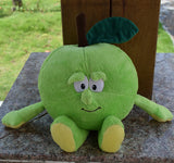 Peluches fruits et légumes, banane, poire, pomme, brocoli, champignon, citron, fraise etc