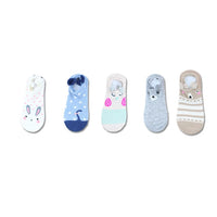 Lot de 5 paires de chaussettes femmes 3D animaux avec oreilles