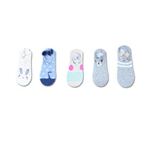 Lot de 5 paires de chaussettes femmes 3D animaux avec oreilles
