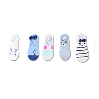 Lot de 5 paires de chaussettes femmes 3D animaux avec oreilles