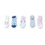Lot de 5 paires de chaussettes femmes 3D animaux avec oreilles