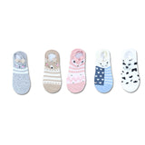 Lot de 5 paires de chaussettes femmes 3D animaux avec oreilles