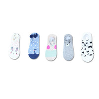 Lot de 5 paires de chaussettes femmes 3D animaux avec oreilles