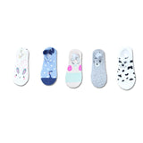 Lot de 5 paires de chaussettes femmes 3D animaux avec oreilles