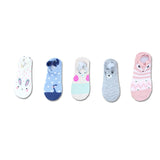 Lot de 5 paires de chaussettes femmes 3D animaux avec oreilles