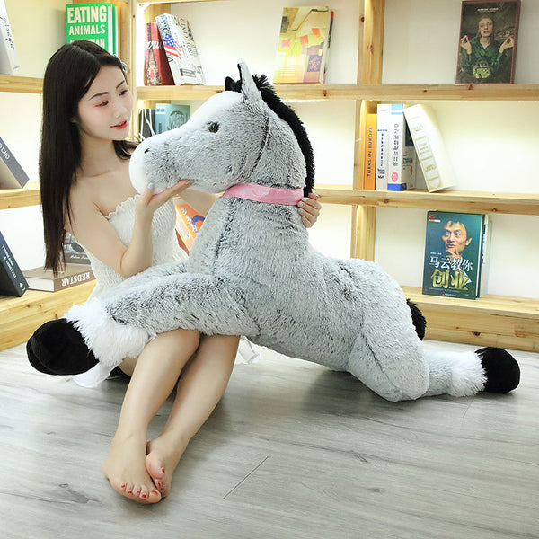 Peluche cheval géant 90cm à 120cm, pour les fans d'équitation !