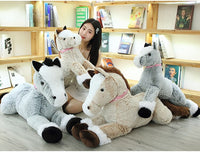 Peluche cheval géant 90cm à 120cm, pour les fans d'équitation !