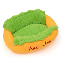 Panier pour chien en forme de hot dog, lit original animaux hot-dog