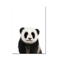 Posters de bébés animaux mignons en couleur. Peintures imprimées sur toiles. Mouton, cochon, canard, poule, éléphant, zèbre