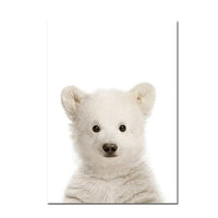 Posters de bébés animaux mignons en couleur. Peintures imprimées sur toiles. Mouton, cochon, canard, poule, éléphant, zèbre