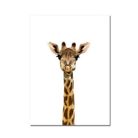Posters de bébés animaux mignons en couleur. Peintures imprimées sur toiles. Mouton, cochon, canard, poule, éléphant, zèbre