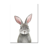 Posters de bébés animaux mignons en couleur. Peintures imprimées sur toiles. Mouton, cochon, canard, poule, éléphant, zèbre