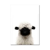 Posters de bébés animaux mignons en couleur. Peintures imprimées sur toiles. Mouton, cochon, canard, poule, éléphant, zèbre