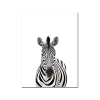 Posters de bébés animaux mignons en couleur. Peintures imprimées sur toiles. Mouton, cochon, canard, poule, éléphant, zèbre