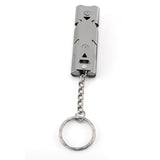 Sifflet haute puissance 150 db avec porte clé, en acier inoxydable. Idéal situation d'urgence ou survivalisme
