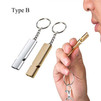 Sifflet haute puissance 150 db avec porte clé, en acier inoxydable. Idéal situation d'urgence ou survivalisme