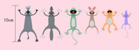 Marque page 3D animaux. Original et drôle. Panda, Chat, Chien, Souris, Lapin, Loup