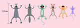 Marque page 3D animaux. Original et drôle. Panda, Chat, Chien, Souris, Lapin, Loup
