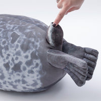 Peluche lion de mer géant, ressemblant à une otarie ou un phoque
