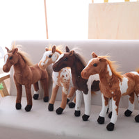 Peluche cheval pour les fans d'équitation. 30 à 90cm