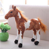 Peluche cheval pour les fans d'équitation. 30 à 90cm