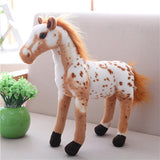 Peluche cheval pour les fans d'équitation. 30 à 90cm