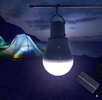 Panneau solaire avec ampoule éclairage LED et batterie intégrée, chargeur micro USB