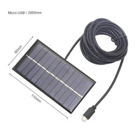 Panneau solaire avec ampoule éclairage LED et batterie intégrée, chargeur micro USB