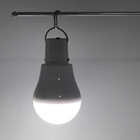 Panneau solaire avec ampoule éclairage LED et batterie intégrée, chargeur micro USB
