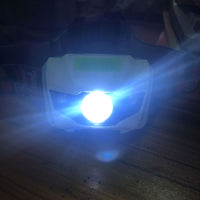 Lampe frontale 4 modes waterproof. Projecteur LED à piles AAA