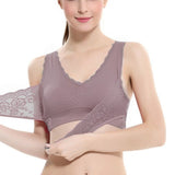 Soutien-gorge sans armatures pushup, correcteur de posture, attaches croisées