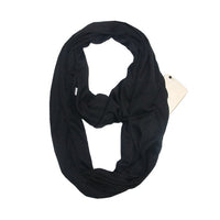 Écharpe avec poche secrète de rangement, foulard avec fermeture éclair