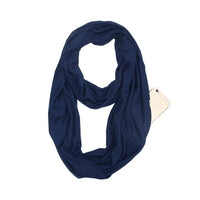 Écharpe avec poche secrète de rangement, foulard avec fermeture éclair